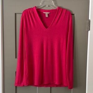 Banana Republic Vibrant Pink Long Sleeve Top